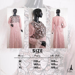 GAMIS OZIAS TILE 07115 LD 105 I Gamis Tile Bordir I Gamis Pesta