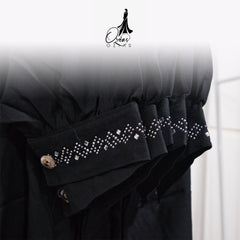 GAMIS OZIAS JETBLACK 09659 LD 120 I Gamis Fashion Muslimah I Abaya Lebaran Dress Hitam 2XL