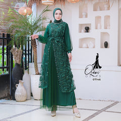GAMIS OZIAS TILE BORDIR 07146 07133 07161 LD 105 I Gamis Tile Cantik I Gamis Kondangan Mewah