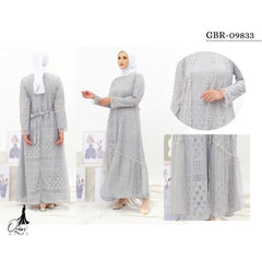GAMIS OZIAS BROKAT BALIYA 09833 LD 105 I Gamis Kondangan Remaja I Fashion Muslimah Nyaman Panjang