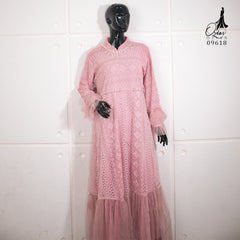 GAMIS OZIAS BROKAT IMPORT 09618 LD 105 I Gamis Fashion Simpel I Gamis Remaja Mewah