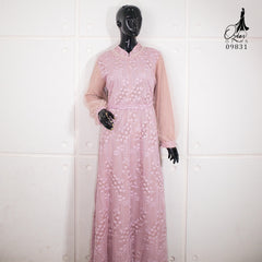 GAMIS OZIAS BROKAT GARDEN LACE 09831 LD 105 I Gamis Kondangan Busui Friendly I Gamis Pesta Simpel Nyaman Santai