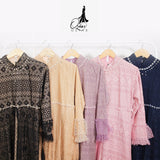 GAMIS OZIAS BROKAT PREMIUM 09630 LD 105 I Gamis Simpel Remaja I Gamis Lebaran Nyaman Mewah