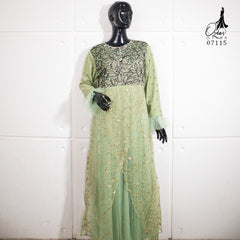 GAMIS OZIAS TILE 07115 LD 105 I Gamis Tile Bordir I Gamis Pesta