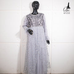 GAMIS OZIAS TILE 07115 LD 105 I Gamis Tile Bordir I Gamis Pesta
