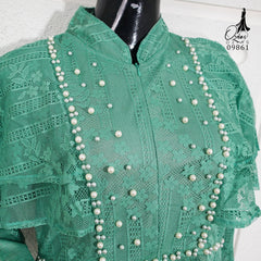 GAMIS OZIAS BROKAT GARDEN LACE 09861 LD 105 I Gamis Formal Wisuda I Gamis Simpel Busui Friendly Nyaman Muslim
