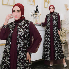 GAMIS OZIAS TILE NAMIRA 07165 LD 105 120 140 I Gamis Tile Premium I Gamis Kondangan Mewah 2XL 4XL