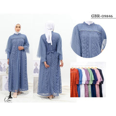 GAMIS OZIAS BROKAT FIMELA 09846 LD 105CM I Gamis Wisuda Muslimah I Dress Home Panjang Santai Nyaman Wanita