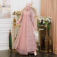 GAMIS OZIAS BROKAT KAGURA JUMBO 09853 LD 105 & LD 120 I Gamis Pengajian Simple I Fashion Muslimah Nyaman Panjang 2XL