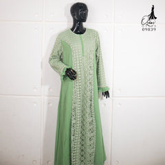 GAMIS OZIAS BROKAT ZIGZAG 09839 LD 105 I Gamis Fashion Muslimah I Gamis Busui Friendly Fit Nyaman