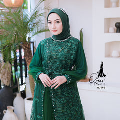 GAMIS OZIAS TILE BORDIR 07146 07133 07161 LD 105 I Gamis Tile Cantik I Gamis Kondangan Mewah