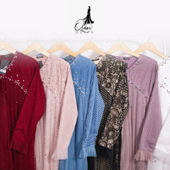 GAMIS OZIAS BROKAT 10013 LD 105 I Gamis Brokat Premium I Gamis Santai Wanita