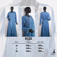 GAMIS OZIAS BROKAT 10013 LD 105 I Gamis Brokat Premium I Gamis Santai Wanita