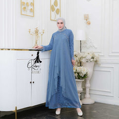 GAMIS OZIAS BROKAT 10013 LD 105 I Gamis Brokat Premium I Gamis Santai Wanita