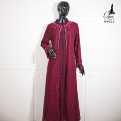 GAMIS OZIAS BROKAT IMPORT PREMIUM 09922 LD 105 I Gamis Kondangan Simpel I Gamis Wisuda Wanita Panjang