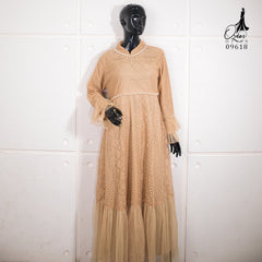GAMIS OZIAS BROKAT IMPORT 09618 LD 105 I Gamis Fashion Simpel I Gamis Remaja Mewah
