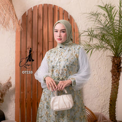 GAMIS OZIAS TILE 07233 LD 105 I Gamis Kondangan Mewah I Gamis Tile Premium