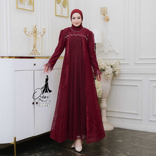 OZIAS GAMIS BROKAT 10015 LD 105 120 I Gamis Brokat Premium I Gamis Kondangan Mewah