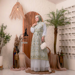 GAMIS OZIAS TILE 07233 LD 105 I Gamis Kondangan Mewah I Gamis Tile Premium