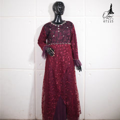 GAMIS OZIAS TILE 07115 LD 105 I Gamis Tile Bordir I Gamis Pesta