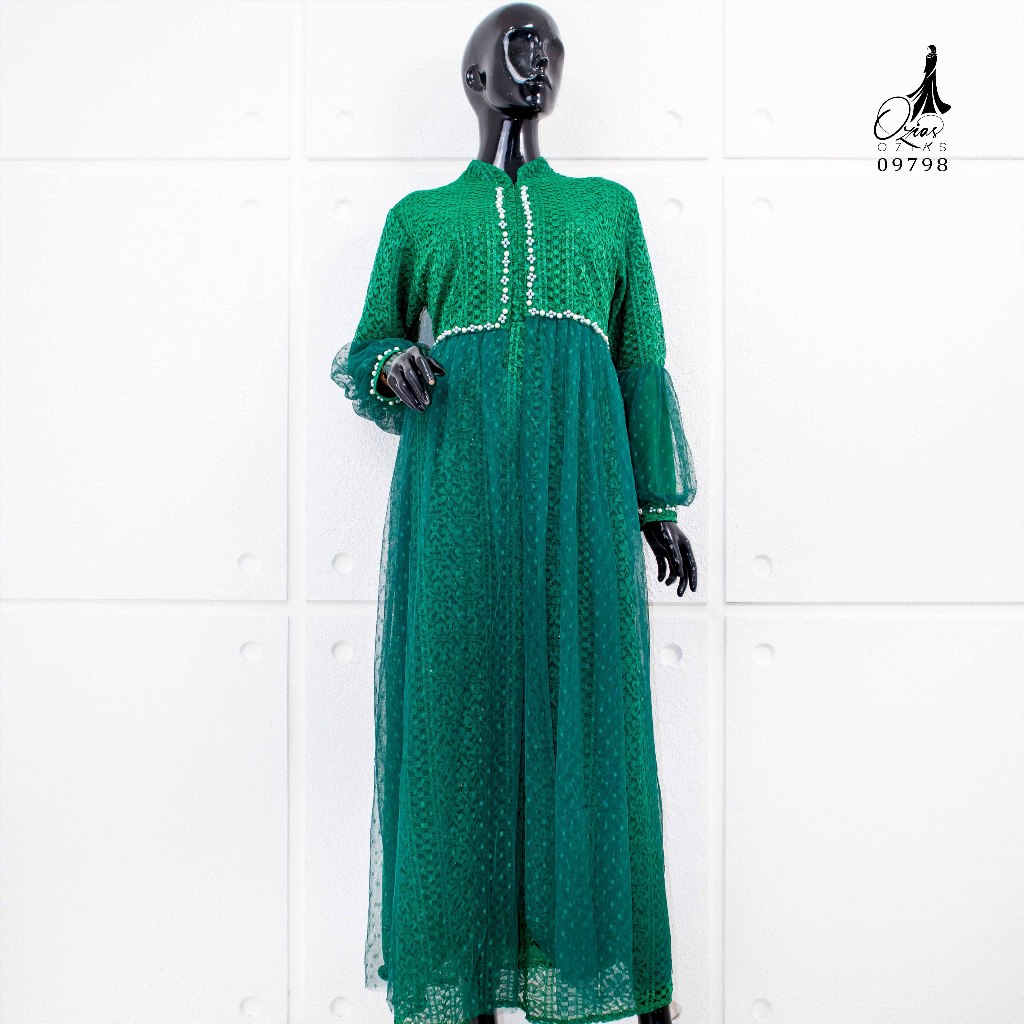 GAMIS OZIAS BROKAT PREMIUM 09798 LD 105 I Gamis Fashion Muslimah I Gamis Busui Friendly Nyaman Panjang
