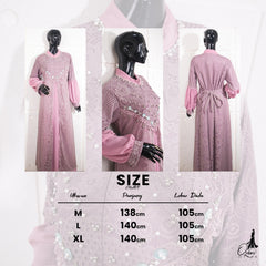 GAMIS OZIAS BROKAT ALYA 10012 LD 105 I Gamis Brokat Premium I Gamis Santai Wanita