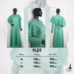 GAMIS OZIAS BROKAT GARDEN LACE 09861 LD 105 I Gamis Formal Wisuda I Gamis Simpel Busui Friendly Nyaman Muslim