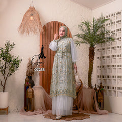 GAMIS OZIAS TILE 07233 LD 105 I Gamis Kondangan Mewah I Gamis Tile Premium