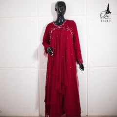 GAMIS OZIAS BROKAT 10013 LD 105 I Gamis Brokat Premium I Gamis Santai Wanita