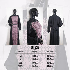 GAMIS OZIAS JETBLACK 09659 LD 120 I Gamis Fashion Muslimah I Abaya Lebaran Dress Hitam 2XL