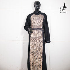 GAMIS OZIAS JETBLACK 09659 LD 120 I Gamis Fashion Muslimah I Abaya Lebaran Dress Hitam 2XL
