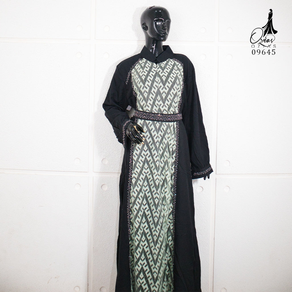 GAMIS OZIAS ABAYA STRETCH 09645 LD 120 I Gamis Fashion Muslimah I Gamis Lebaran Cantik Wanita