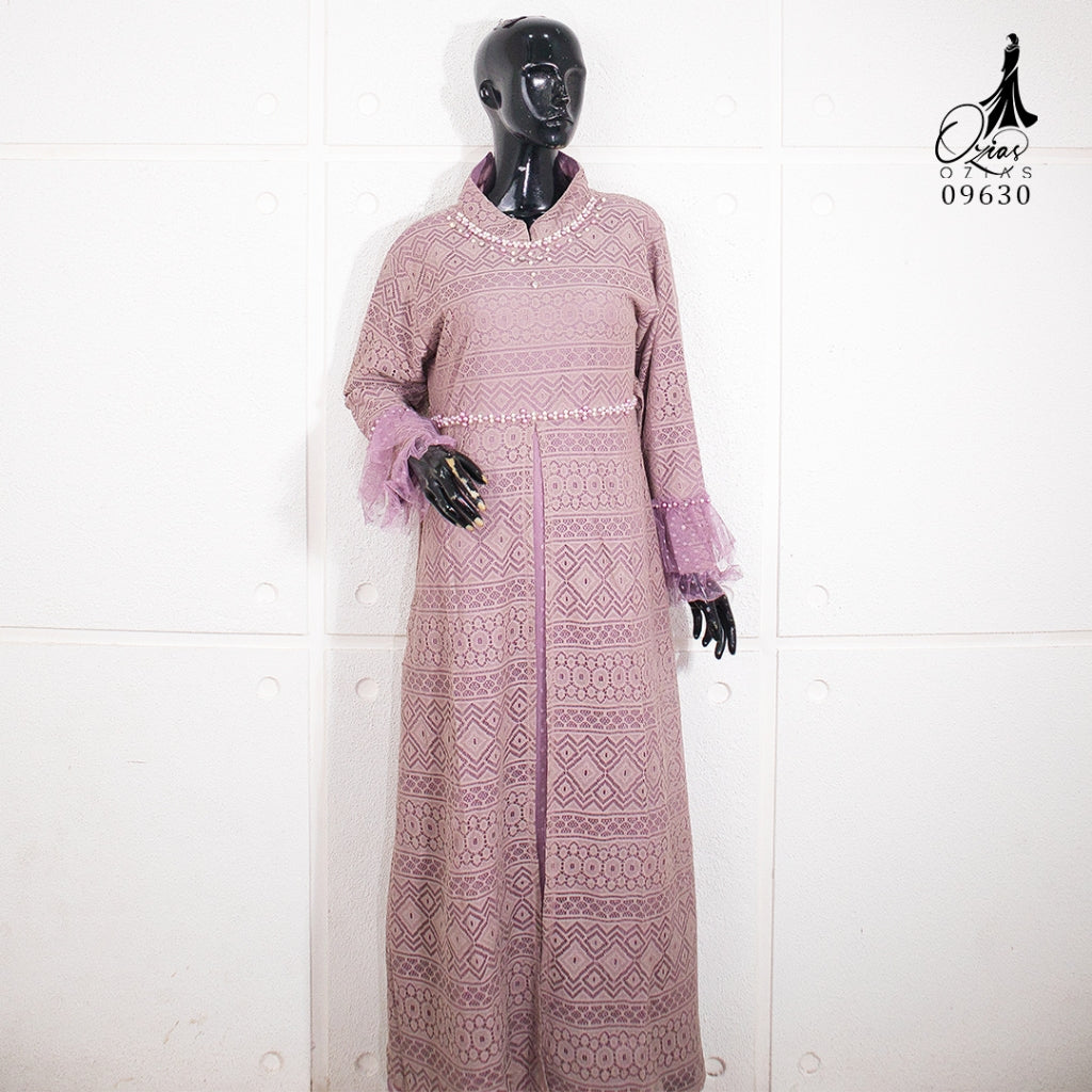 GAMIS OZIAS BROKAT PREMIUM 09630 LD 105 I Gamis Simpel Remaja I Gamis Lebaran Nyaman Mewah