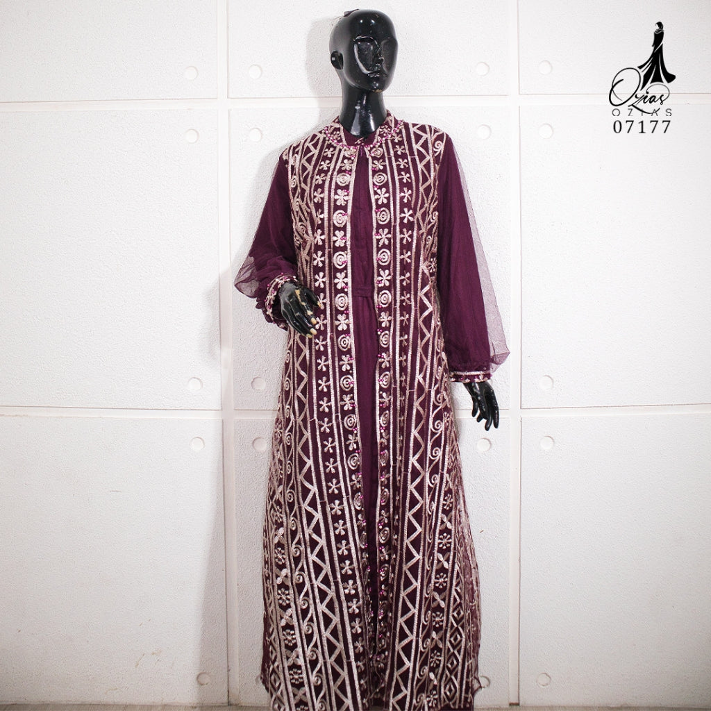 GAMIS OZIAS TILE 07177 LD 105 120 I Gamis Tile Mewah I Gamis Kondnagan Dan WIsuda Wanita