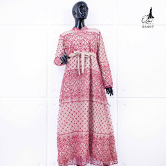GAMIS OZIAS TILE FLORA 06407 LD 105 I Gaun Simpel Wisuda I Gamis Lebaran Muslim Nyaman