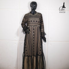 GAMIS OZIAS BROKAT IMPORT 09618 LD 105 I Gamis Fashion Simpel I Gamis Remaja Mewah