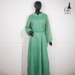 GAMIS OZIAS BROKAT GARDEN LACE 09831 LD 105 I Gamis Kondangan Busui Friendly I Gamis Pesta Simpel Nyaman Santai