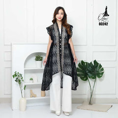 VEST OUTER OZIKO BROKAT CORNELI 03242 LD 105 I Outer Kondangan Wanita I Outer Casual