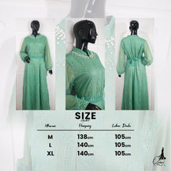 GAMIS OZIAS BROKAT GARDEN LACE 09831 LD 105 I Gamis Kondangan Busui Friendly I Gamis Pesta Simpel Nyaman Santai