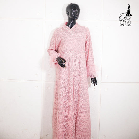 GAMIS OZIAS BROKAT PREMIUM 09630 LD 105 I Gamis Simpel Remaja I Gamis Lebaran Nyaman Mewah