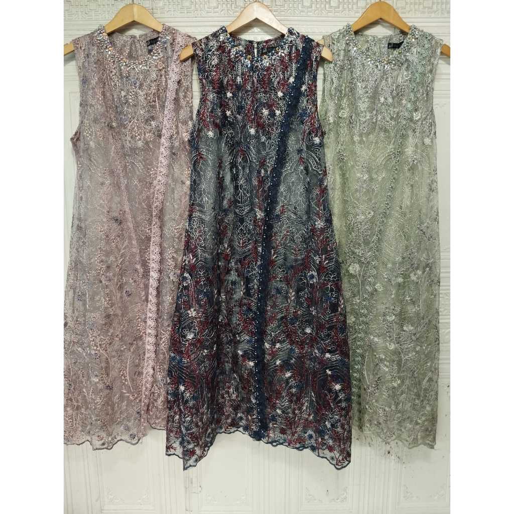 VEST OUTER TILE HANA 03369 LD 105 I Outer Kondangan Wanita I Outer Casual