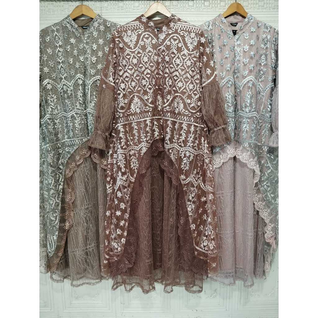 OZIAS Gamis Tile Spangle 07406 LD 105 I Gamis Bini Orang | Gamis Kondangan | Gamis Fashion