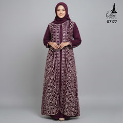 GAMIS OZIAS TILE 07177 LD 105 120 I Gamis Tile Mewah I Gamis Kondnagan Dan WIsuda Wanita