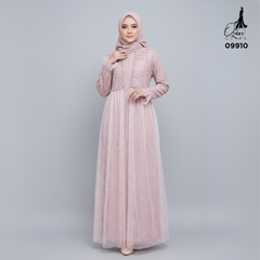 GAMIS OZIKO BROKAT IORA CEILO PREMIUM 09910 I Gamis Pesta Remaja I Gamis Busui friendly Muslim Nyaman 2XL