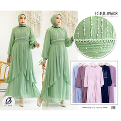 GAMIS OZIAS SIFON CERUTY 09608 LD 105 I Gamis Lebaran Simpel I Gamis Dewasa Remaja Muslim Nyaman