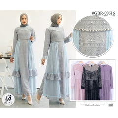 GAMIS OZIAS BROKAT 09616 LD 105 I Gamis Pesta Kondangan I Fashion Muslimah Nyaman Panjang Santai Fit