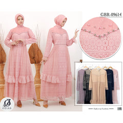 GAMIS OZIAS TILE DOT 09614 LD 105 I Gamis Simpel Kondangan I Pesta Muslimah Nyaman Santai